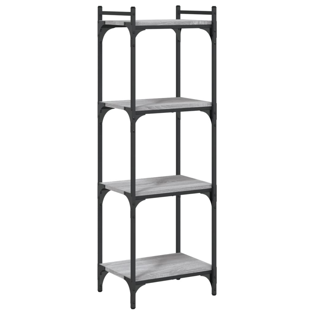 vidaXL Βιβλιοθήκη 4 Επιπέδων Γκρι Sonoma 40x30x120 εκ. Επεξεργ. Ξύλο
