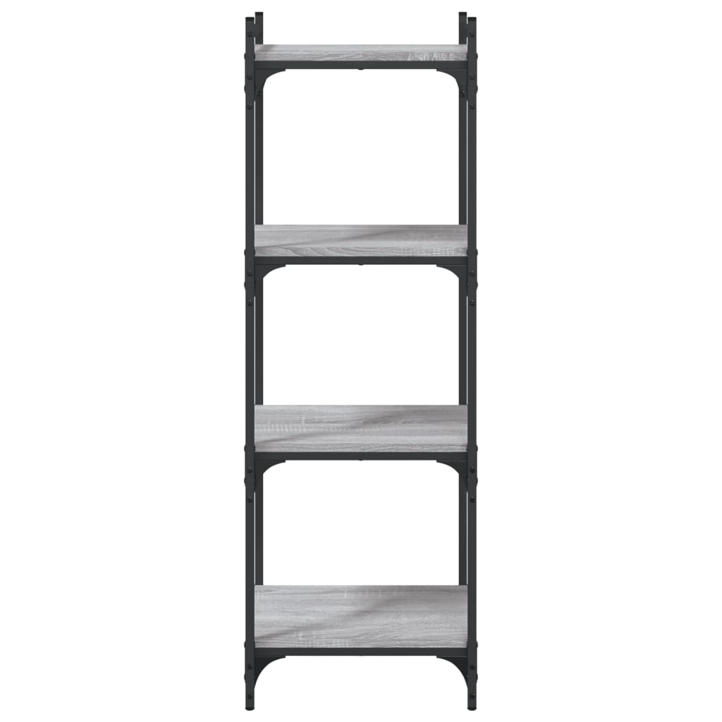 vidaXL Βιβλιοθήκη 4 Επιπέδων Γκρι Sonoma 40x30x120 εκ. Επεξεργ. Ξύλο