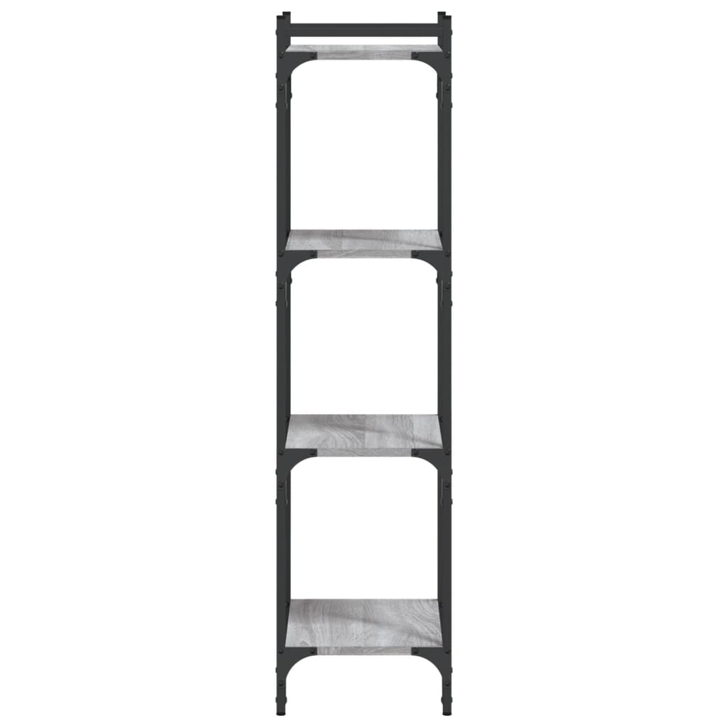 vidaXL Βιβλιοθήκη 4 Επιπέδων Γκρι Sonoma 40x30x120 εκ. Επεξεργ. Ξύλο