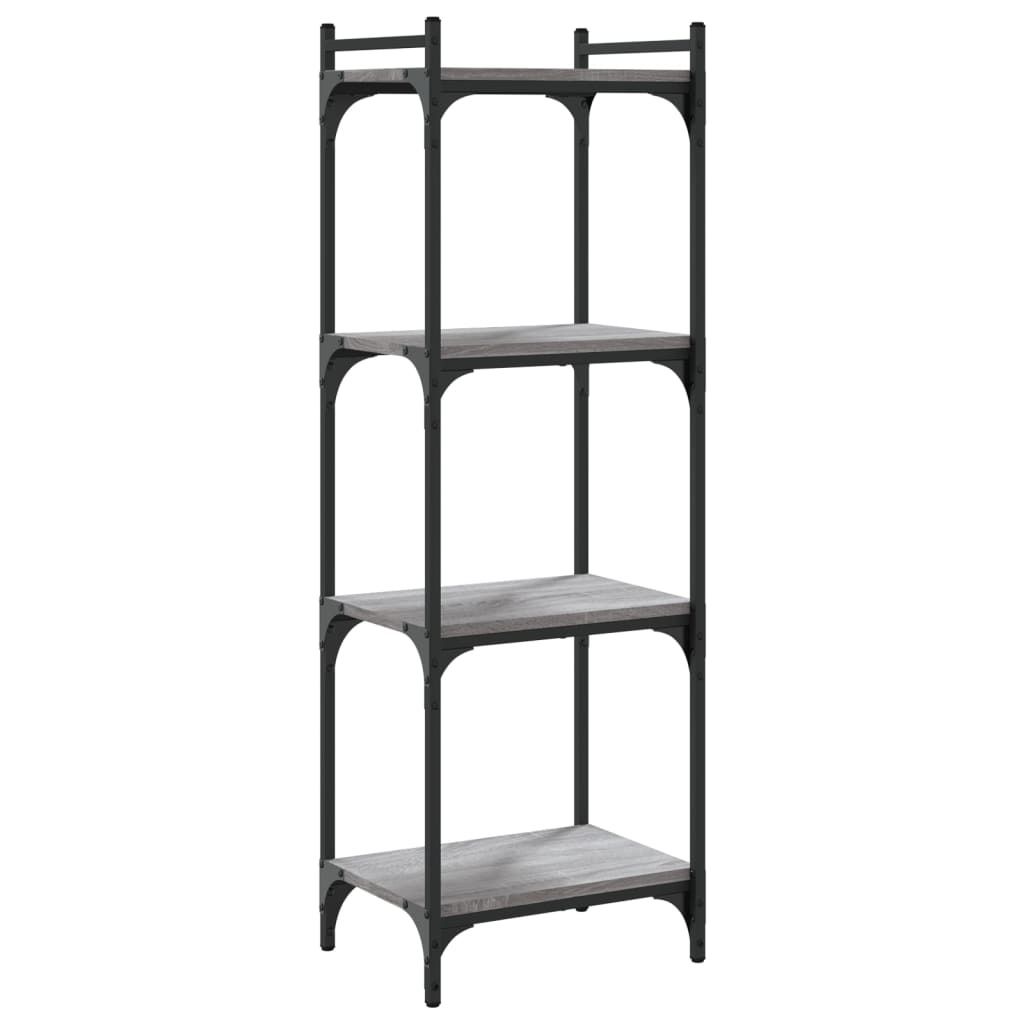 vidaXL Βιβλιοθήκη 4 Επιπέδων Γκρι Sonoma 40x30x120 εκ. Επεξεργ. Ξύλο