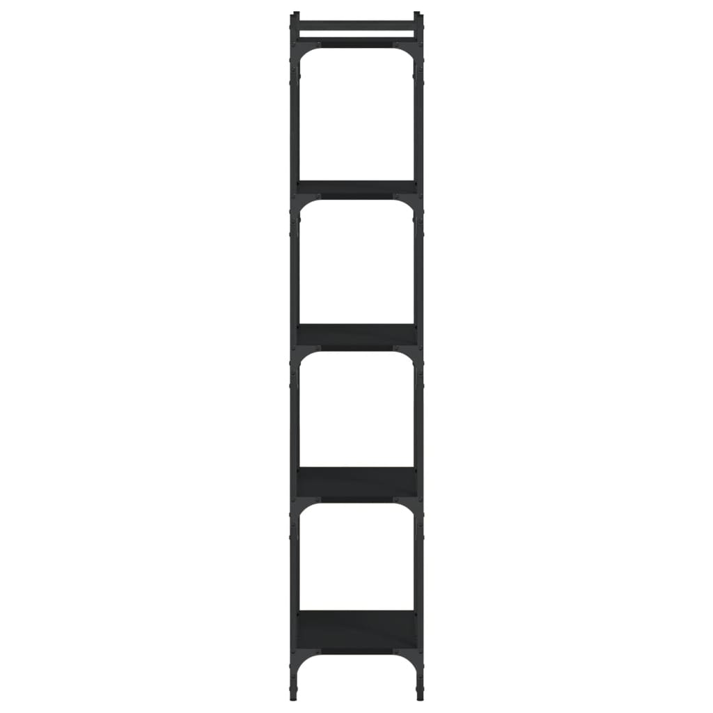 vidaXL Βιβλιοθήκη 5 Επιπέδων Μαύρη 40 x 30 x 154 εκ. από Επεξεργ. Ξύλο