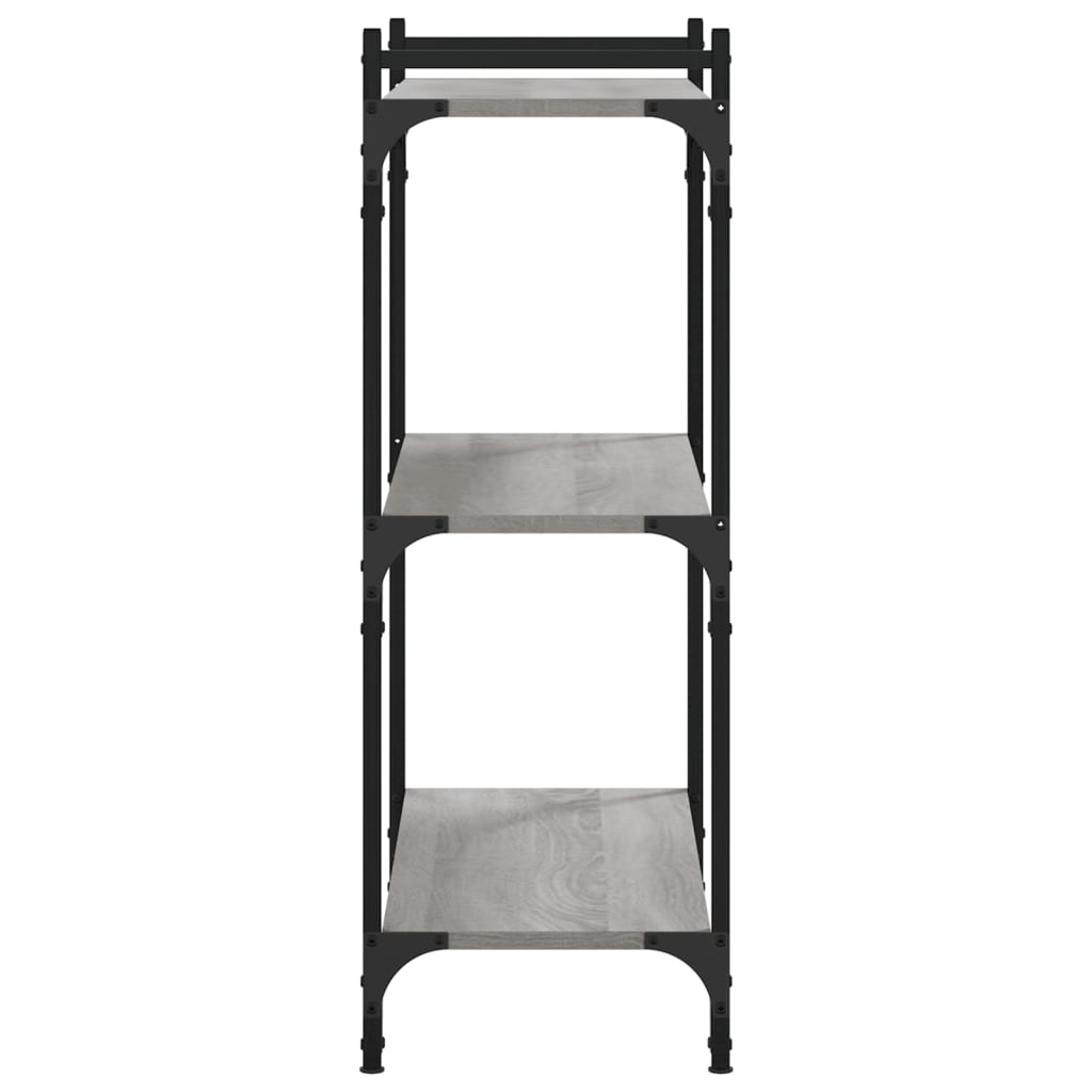 vidaXL Βιβλιοθήκη 3 Επιπέδων Γκρι Sonoma 80x30x86 εκ. Επεξεργ. Ξύλο