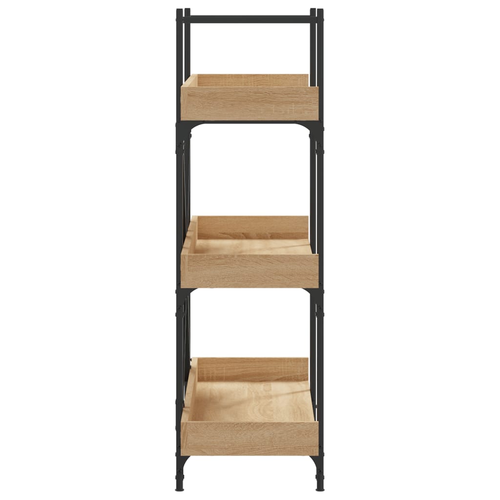 vidaXL Βιβλιοθήκη 3 Επιπέδων Sonoma Δρυς 100x33x108,5εκ. Επεξεργ. Ξύλο