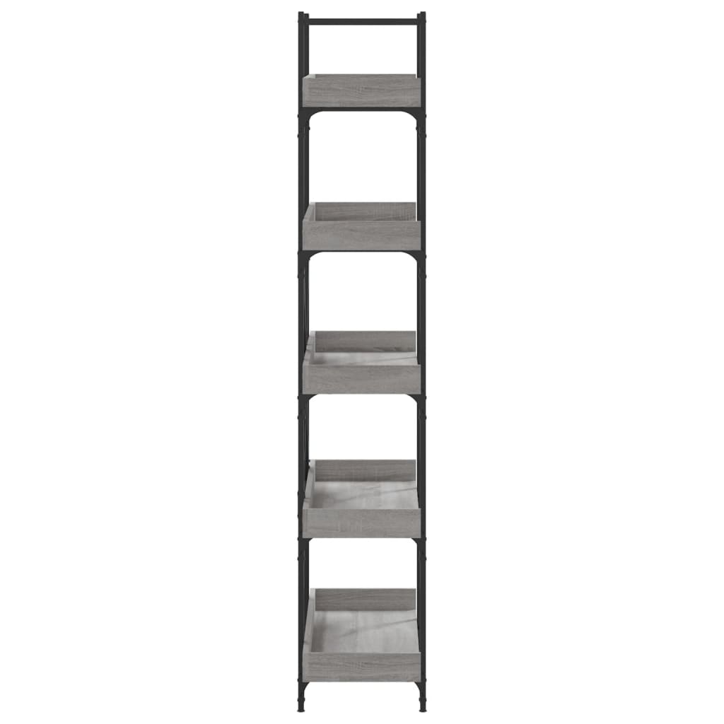 vidaXL Βιβλιοθήκη 5 Επιπέδων Γκρι Sonoma 100x33x180,5εκ. Επεξεργ. Ξύλο