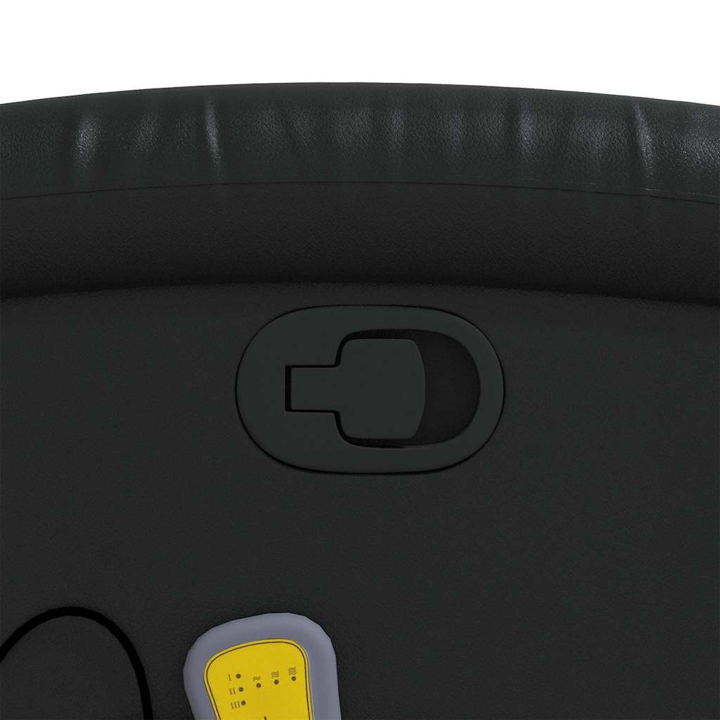 vidaXL Πολυθρόνα Μασάζ Ανακλινόμενη Μαύρη από Συνθετικό Δέρμα