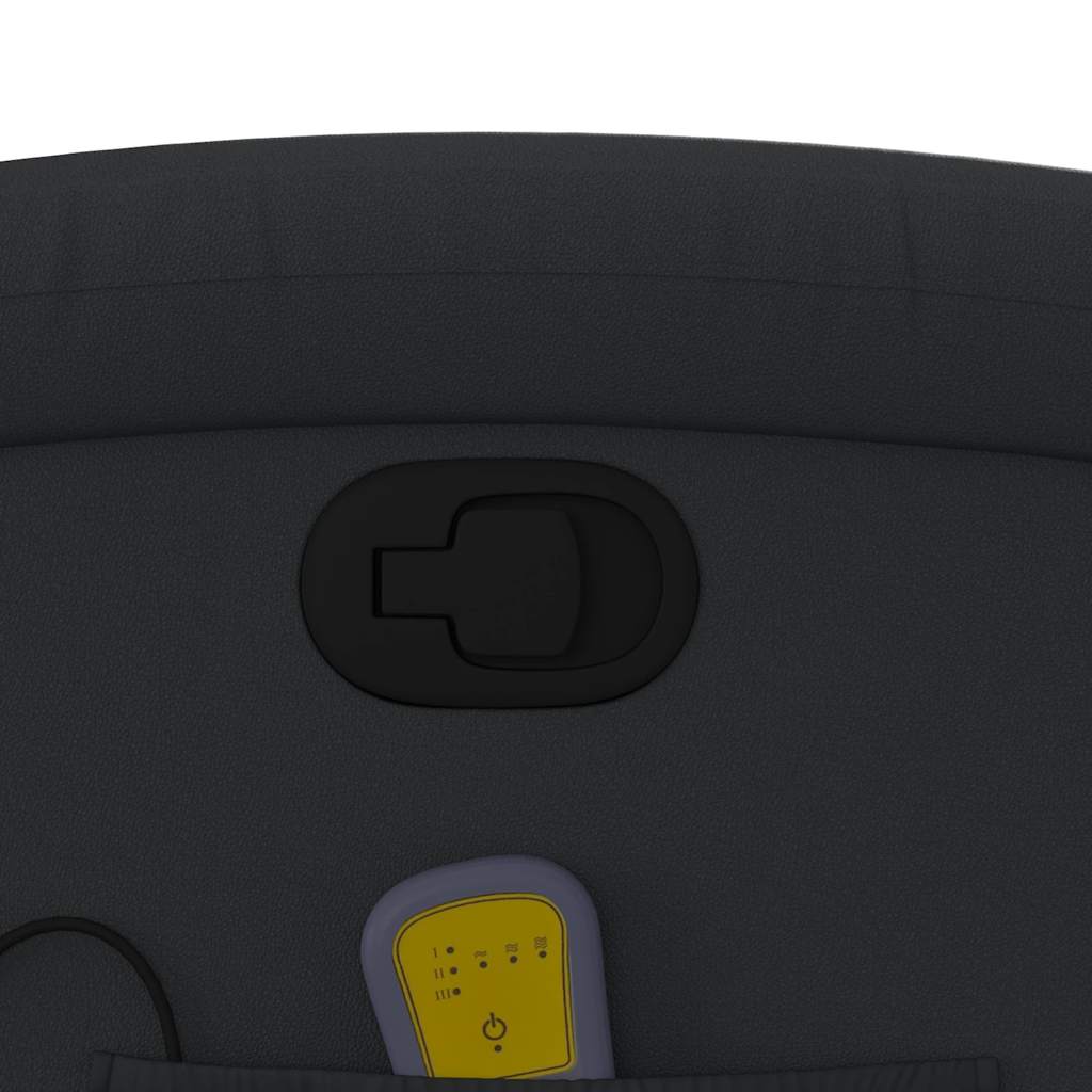 vidaXL Πολυθρόνα Μασάζ Ανακλινόμενη Μαύρη από Γνήσιο Δέρμα