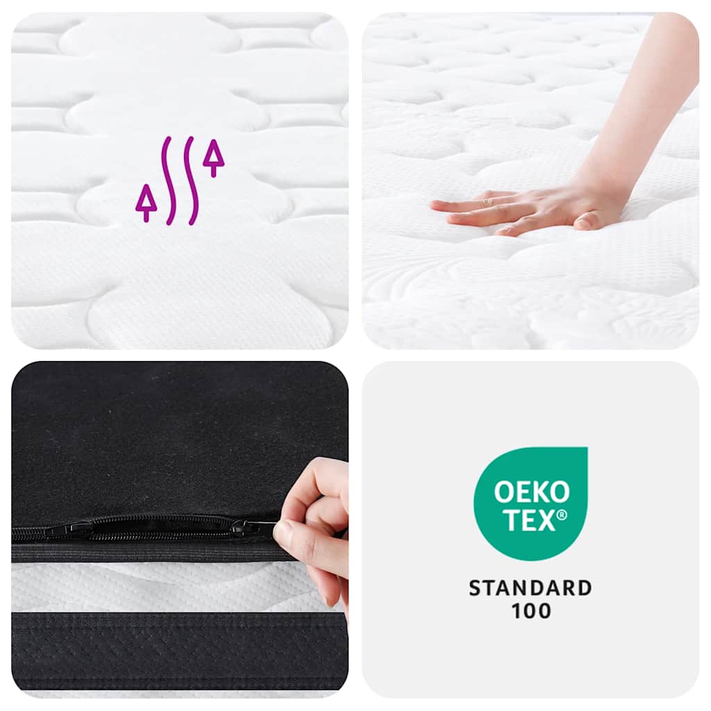 vidaXL Στρώμα με Bonnell Springs Μεσαία Σκληρότητα 160 x 200 εκ.