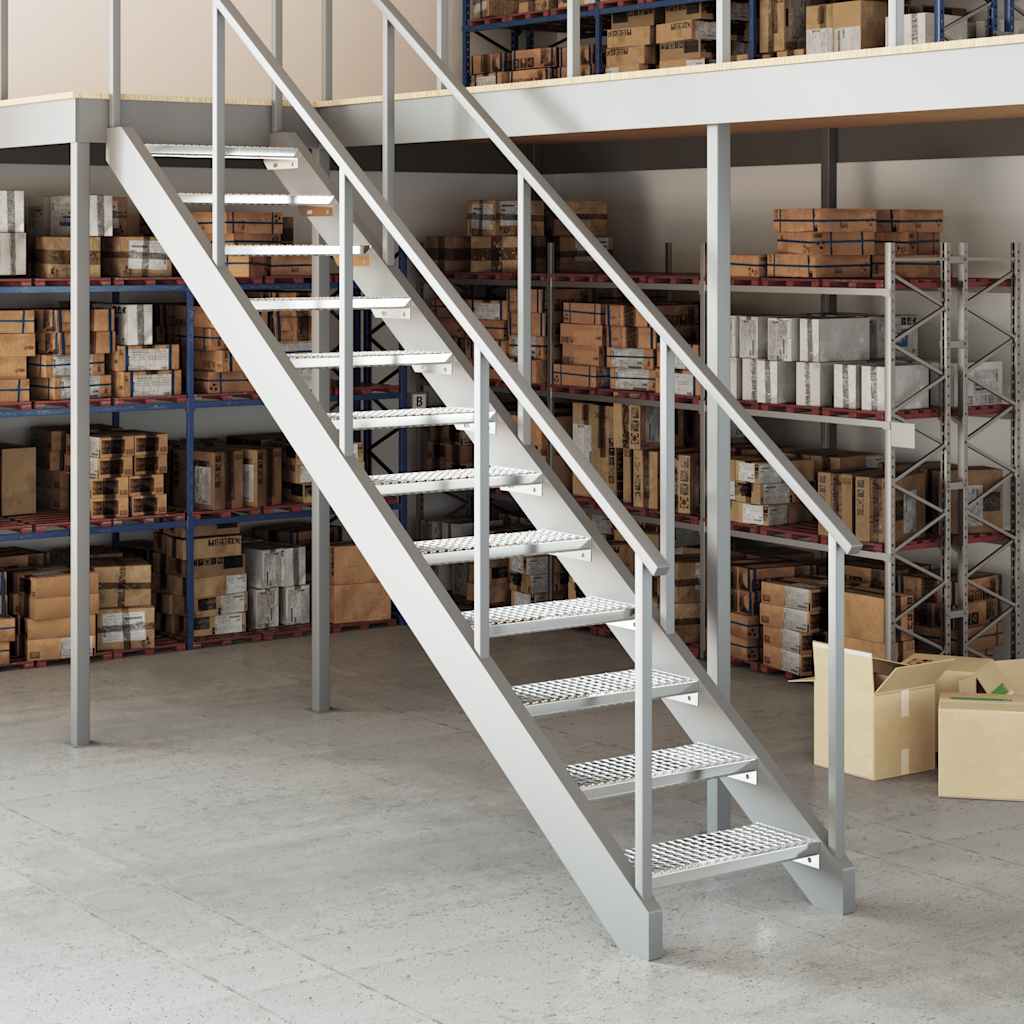 vidaXL Σκαλοπάτια από Σχάρα 60 x 24 x 7 εκ. από Γαλβανισμένο Χάλυβα