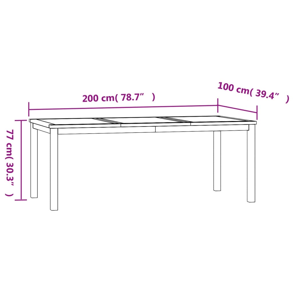 vidaXL Σετ Τραπεζαρίας Κήπου 7 Τεμαχίων από Μασίφ Ξύλο Teak