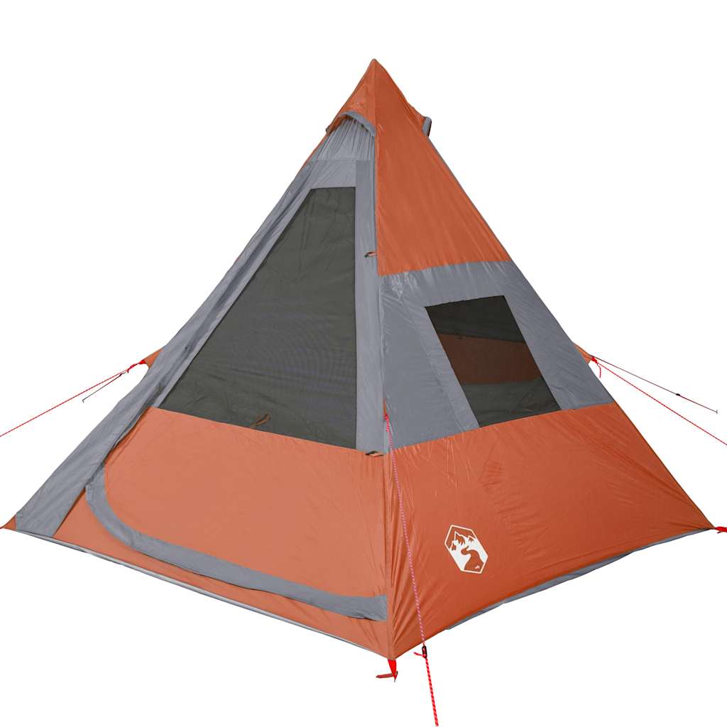 vidaXL Σκηνή Κάμπινγκ Tipi 7 Ατόμων Αδιάβροχη Πορτοκαλί