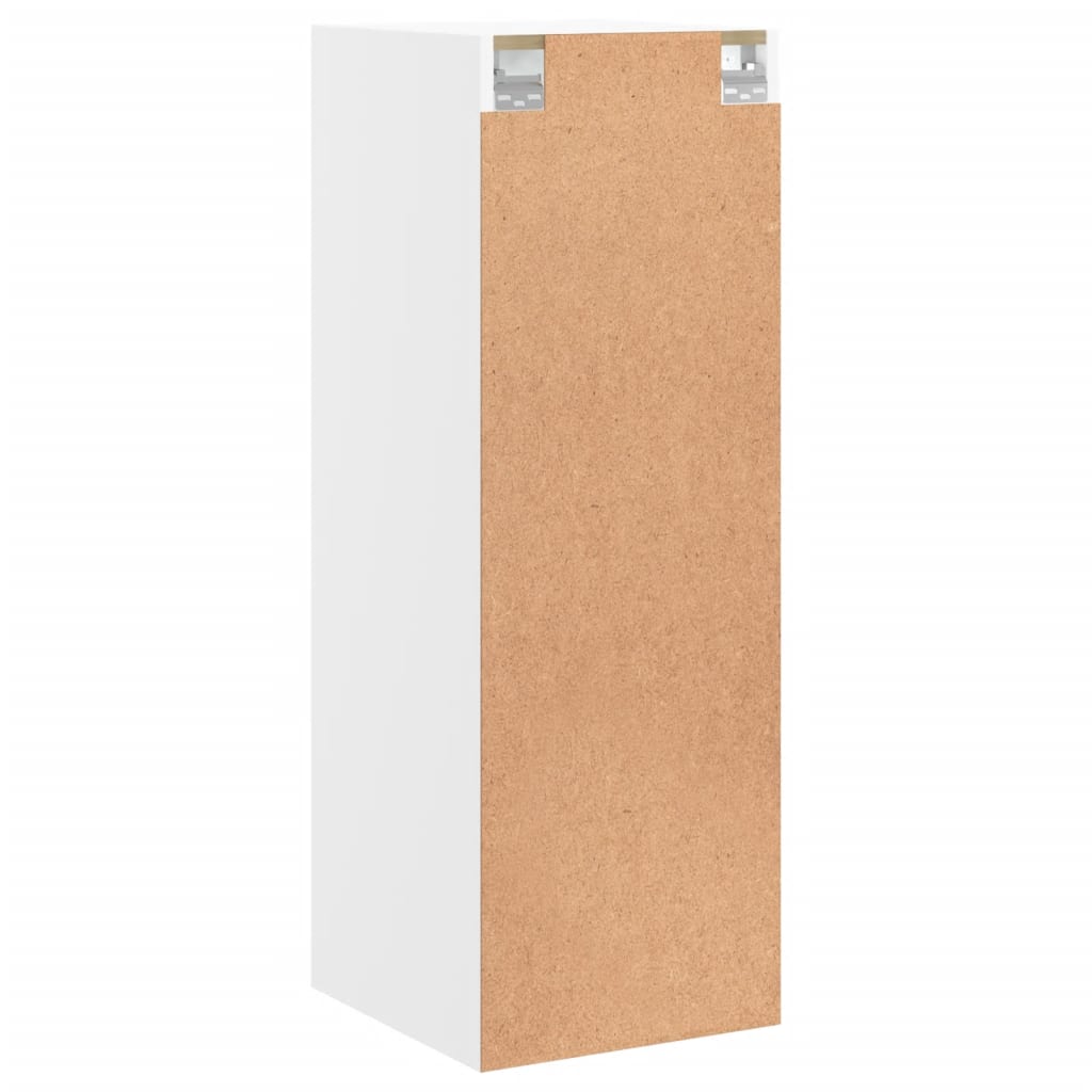 vidaXL Ντουλάπι Τοίχου Λευκό 35x37x100 εκ. με Γυάλινες Πόρτες