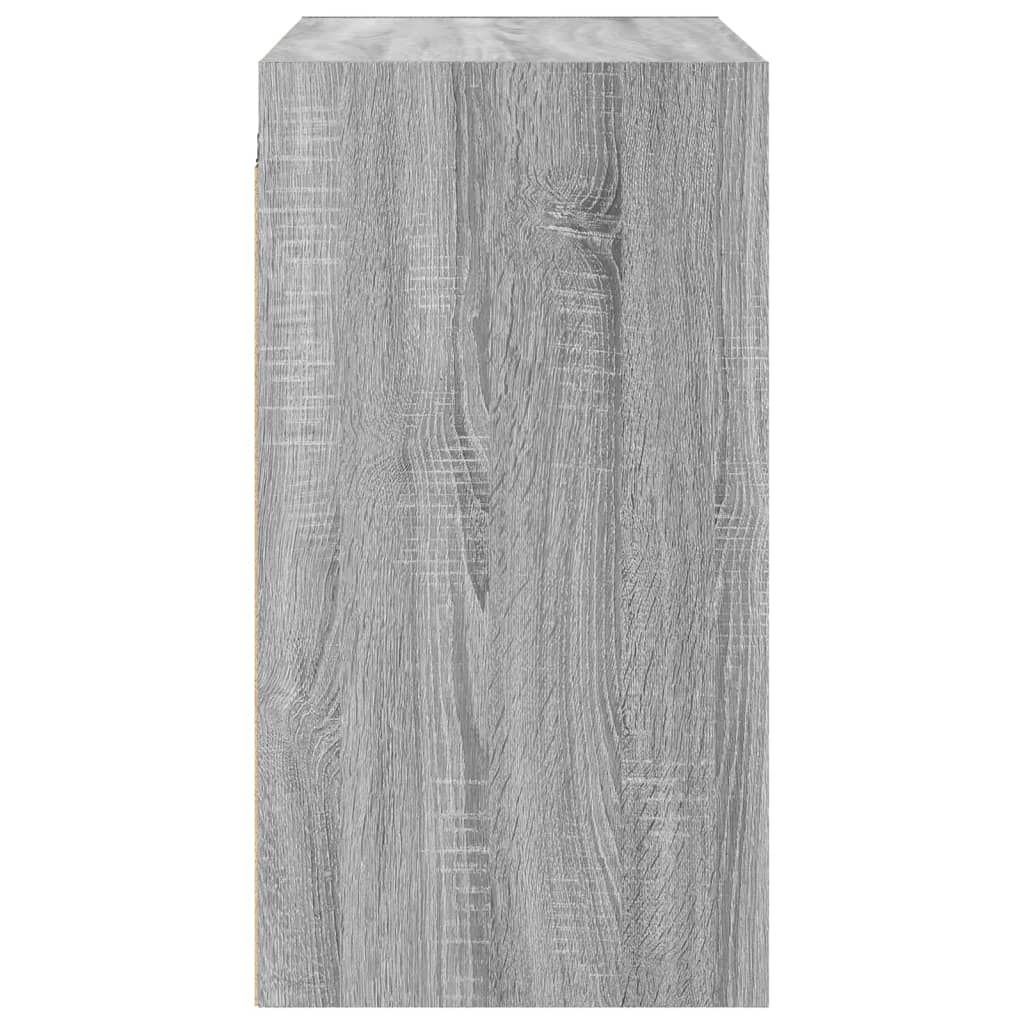 vidaXL Ντουλάπι Τοίχου Sonoma Γκρι 68x37x68,5 εκ. με Γυάλινες Πόρτες