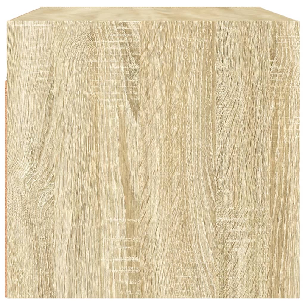 vidaXL Κομοδίνα με Γυάλινες Πόρτες 2 τεμ. Sonoma Δρυς 68,5x37x35 εκ.