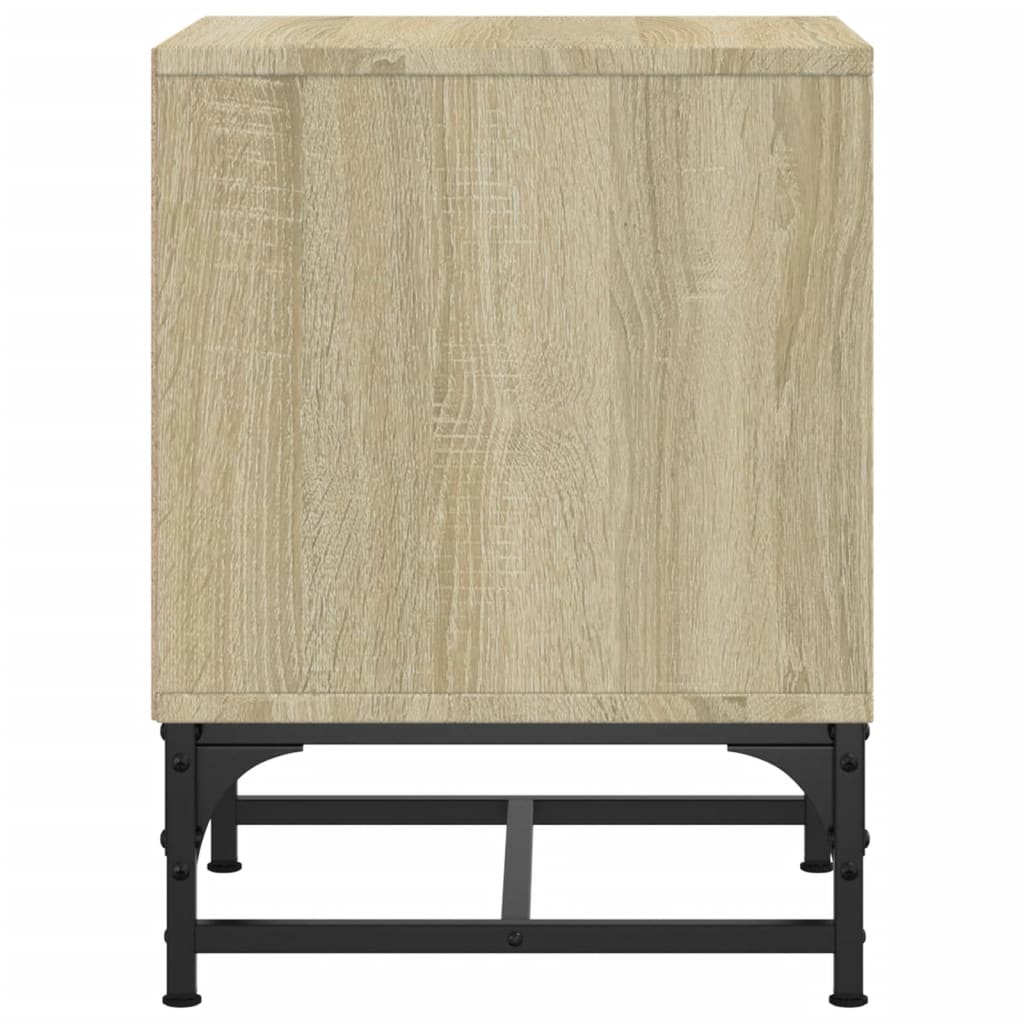 vidaXL Κομοδίνα 2 τεμ. Sonoma Δρυς 35x37x50 εκ. με Γυάλινες Πόρτες