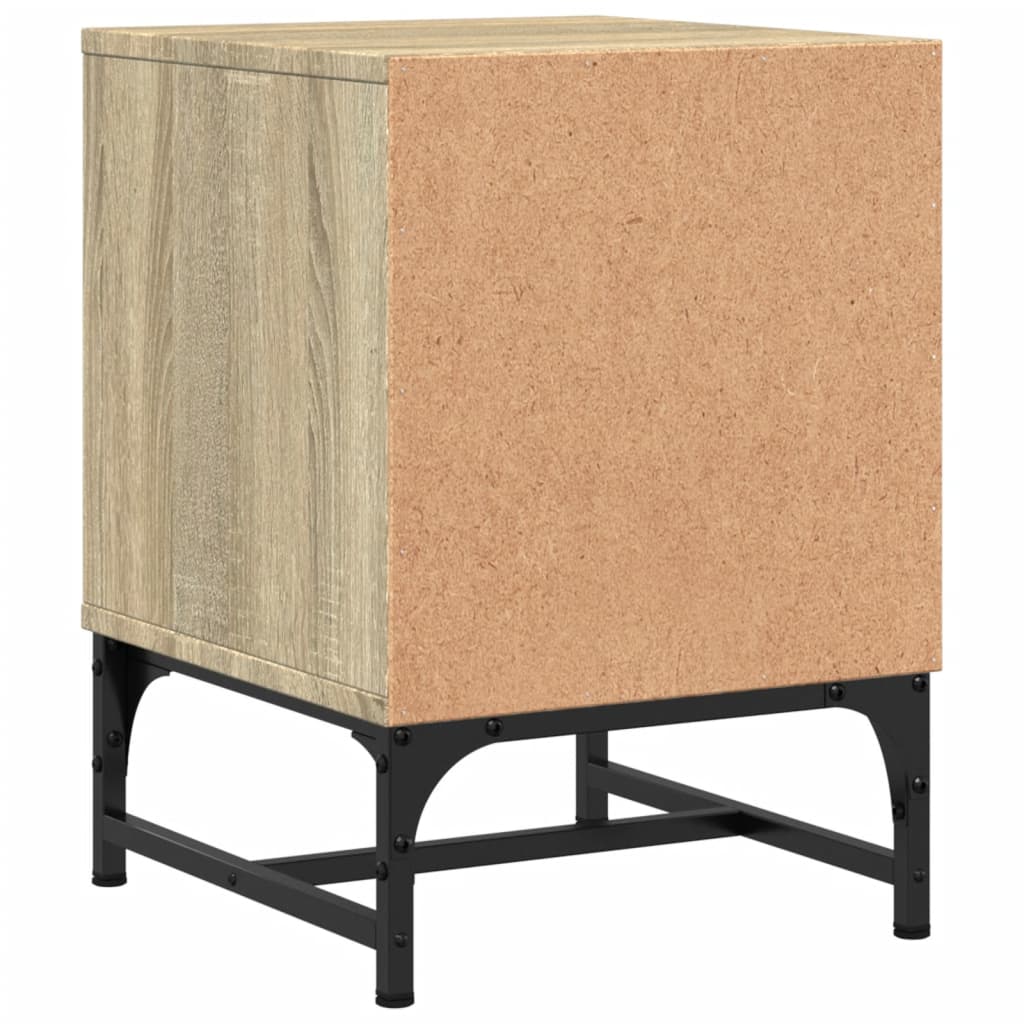 vidaXL Κομοδίνα 2 τεμ. Sonoma Δρυς 35x37x50 εκ. με Γυάλινες Πόρτες