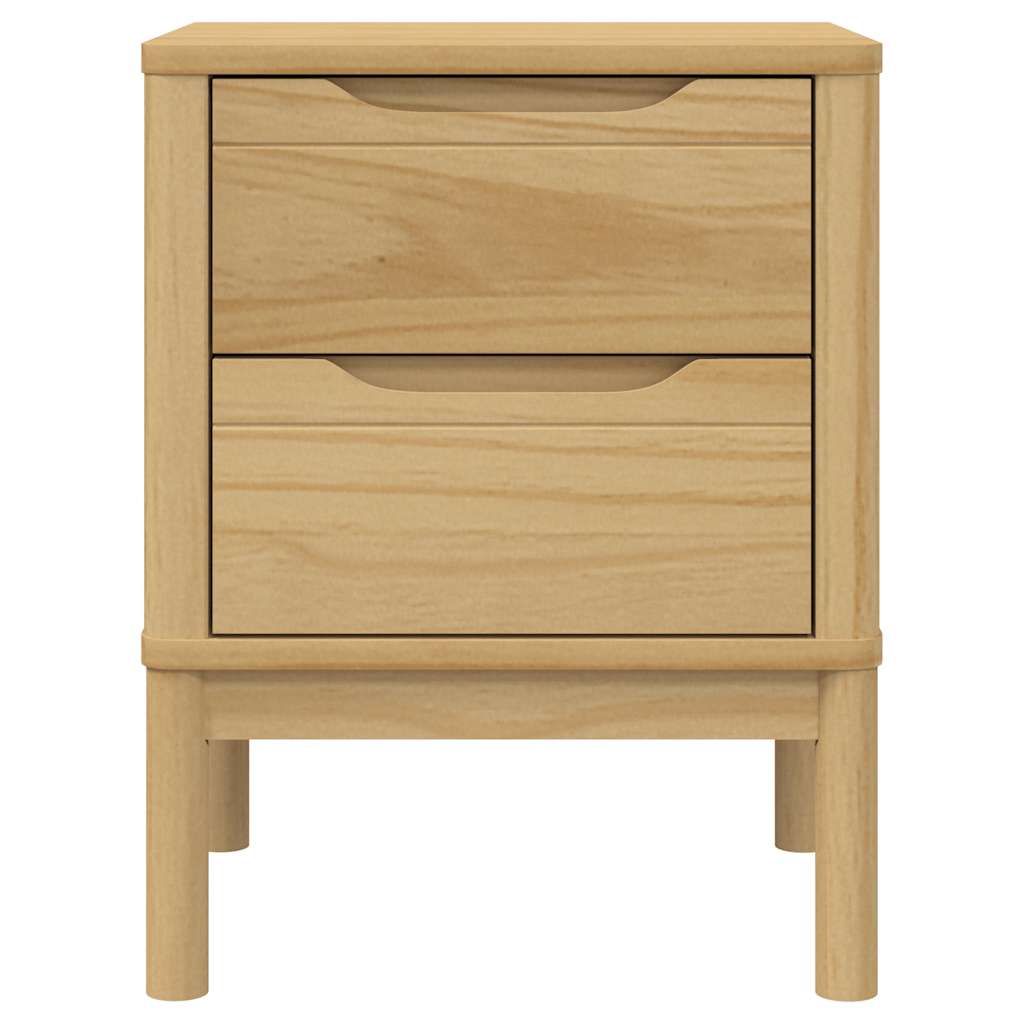 vidaXL Κομοδίνο FLORO Καφέ 45 x 39 x 57 εκ. από Μασίφ Ξύλο Πεύκου