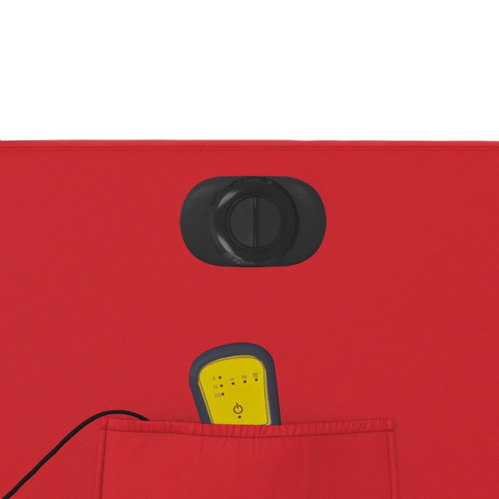 vidaXL Πολυθρόνα Μασάζ Ανακλινόμενη Ηλεκτρική Κόκκινη Συνθετικό Δέρμα