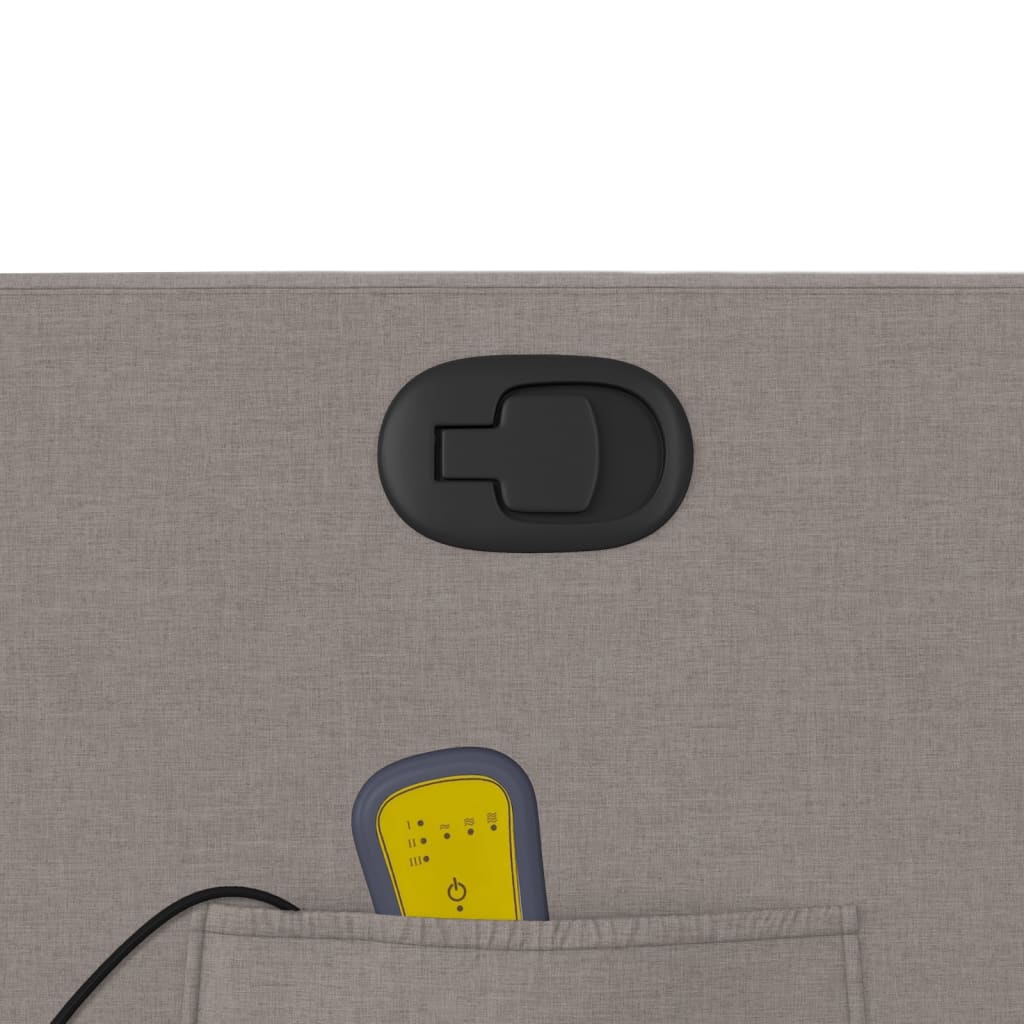 vidaXL Πολυθρόνα Μασάζ Ανακλινόμενη με Ανύψωση Taupe Υφασμάτινη