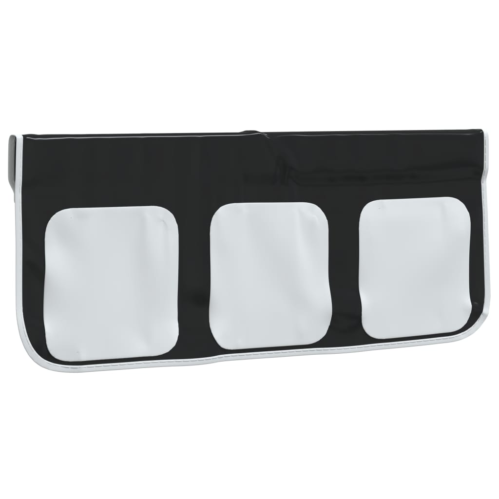 vidaXL Κουρτίνες για Κρεβάτι Κουκέτα με Πύργο Λευκό / Μαύρο Πολυεστέρα