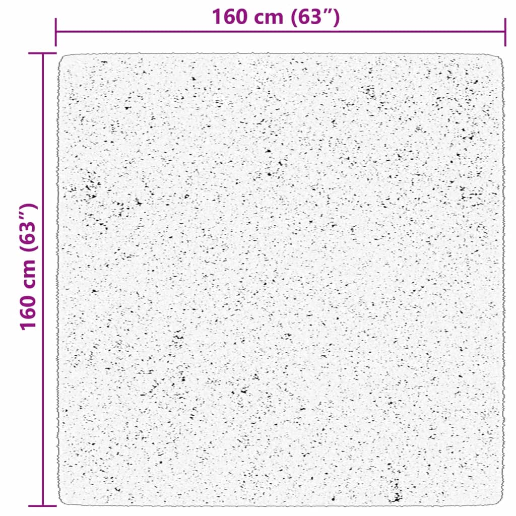 vidaXL Χαλί HUARTE με Κοντό Πέλος Μαλακό/ Πλενόμενο Μπεζ 160 x 160 εκ.
