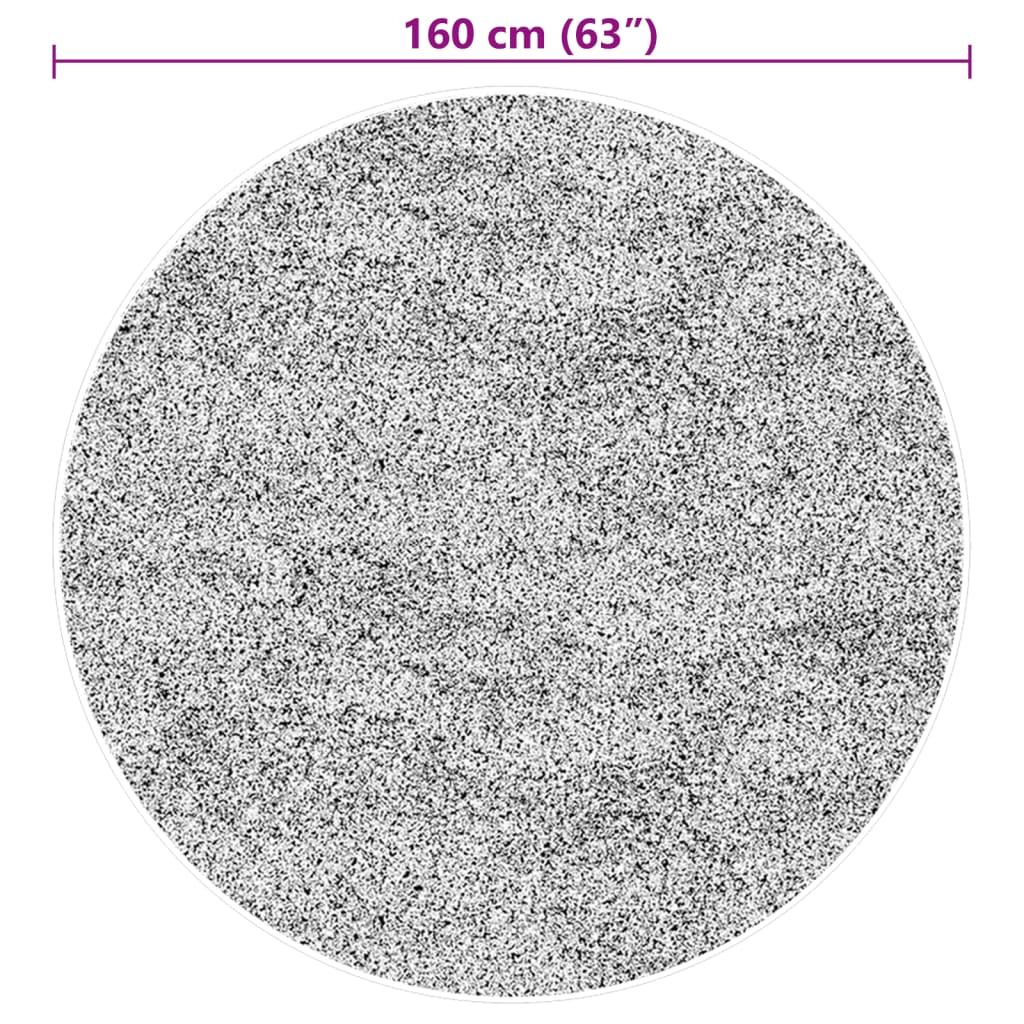 vidaXL Χαλί HUARTE με Κοντό Πέλος Μαλακό/ Πλενόμενο Μπεζ Ø 160 εκ.