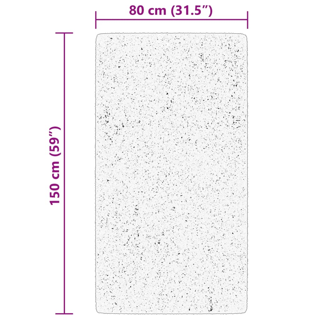vidaXL Χαλί HUARTE με Κοντό Πέλος Μαλακό/ Πλενόμενο 80x150 εκ.