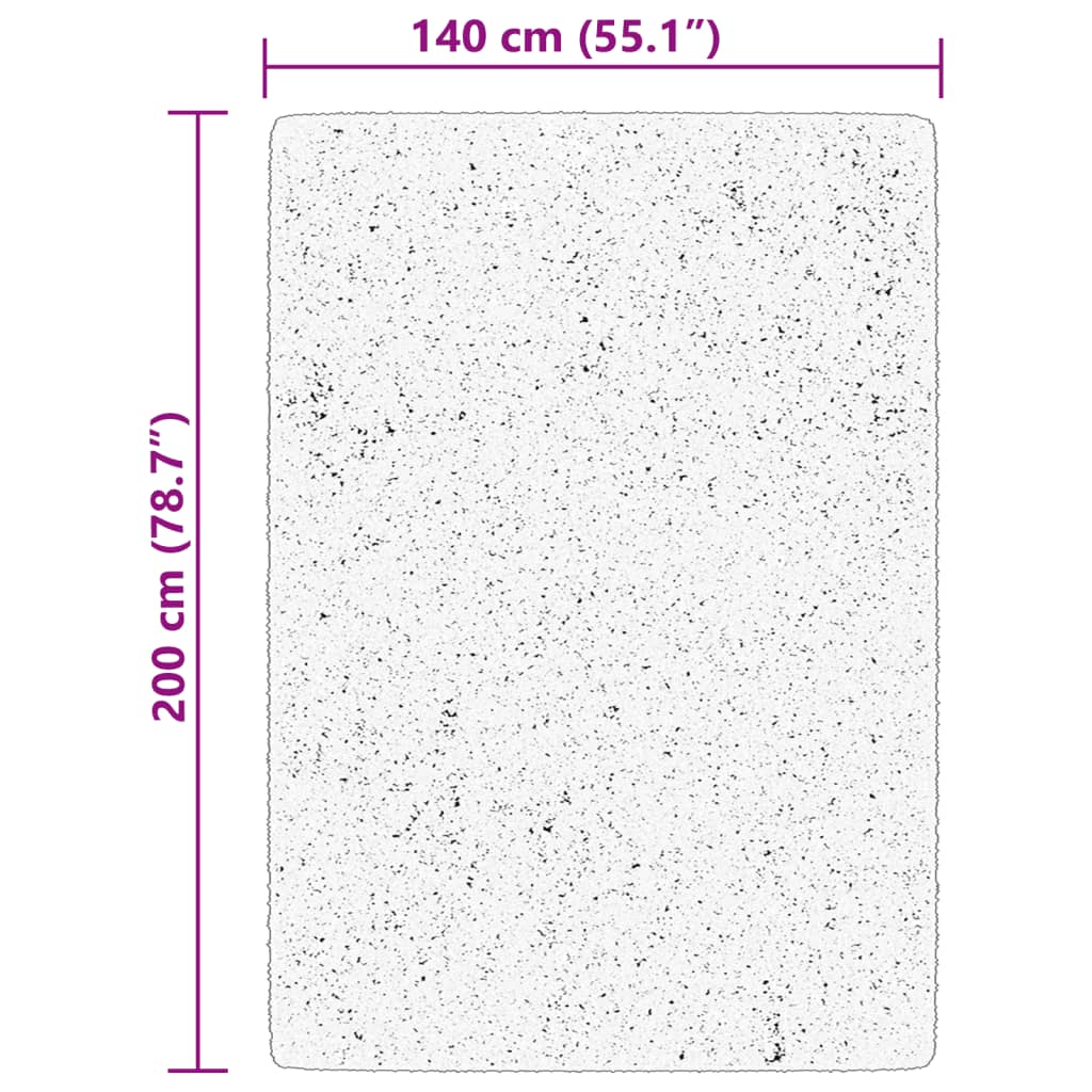 vidaXL Χαλί HUARTE με Κοντό Πέλος Μαλακό/ Πλενόμενο 140x200 εκ.