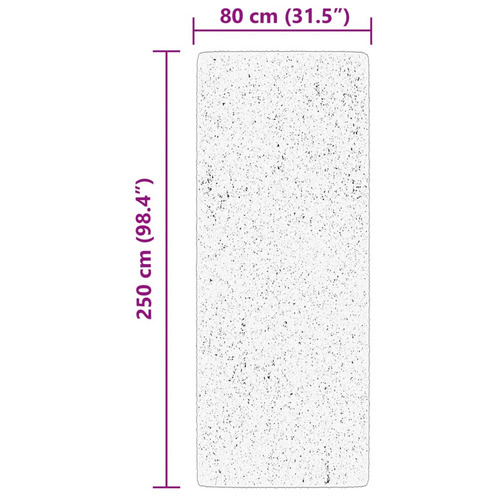 vidaXL Χαλί HUARTE με Κοντό Πέλος Μαλακό/ Πλενόμενο Κόκκινο 80x250 εκ.