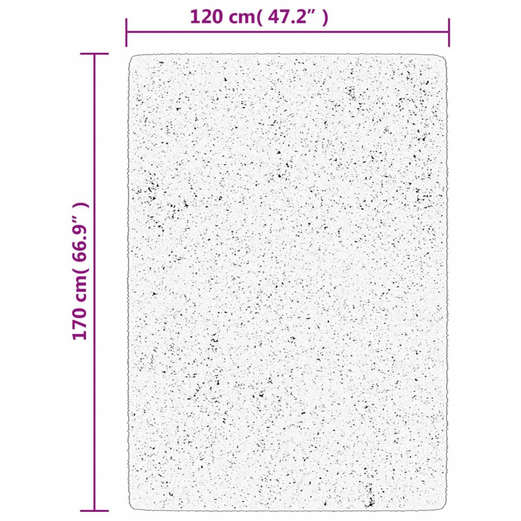 vidaXL Χαλί OVIEDO με Κοντό Πέλος Ανθρακί 120 x 170 εκ.