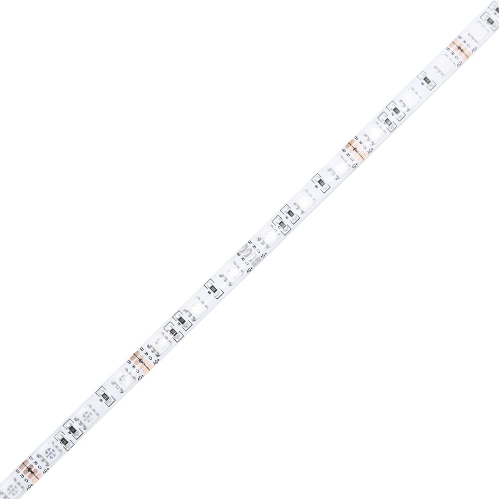 vidaXL Πλαίσιο Κρεβατιού με Κεφαλάρι και LED Λευκό 90 x 200 εκ.