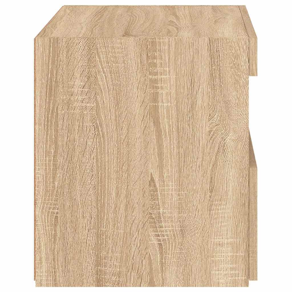 vidaXL Κομοδίνα με Φώτα LED 2 τεμ. Sonoma Δρυς 50x40x45 εκ.