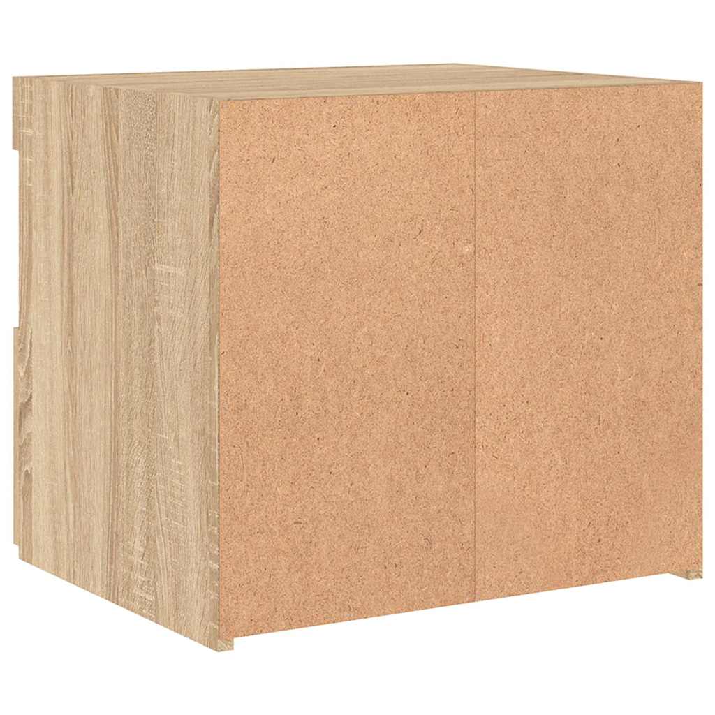 vidaXL Κομοδίνα με Φώτα LED 2 τεμ. Sonoma Δρυς 50x40x45 εκ.