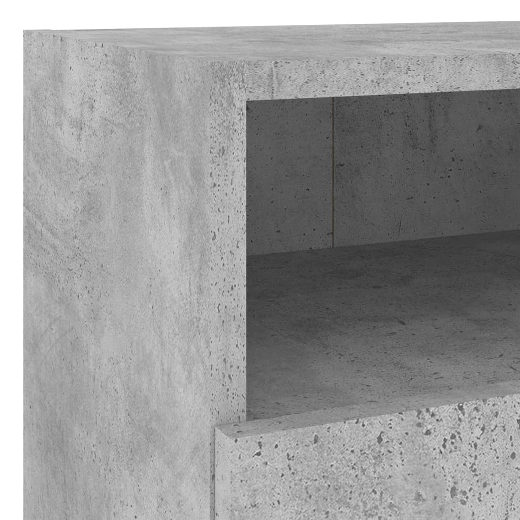 vidaXL Έπιπλα Τοίχου Τηλ. 2 τεμ. Γκρι Σκυρ. 40x30x30εκ. Επεξ. Ξύλο