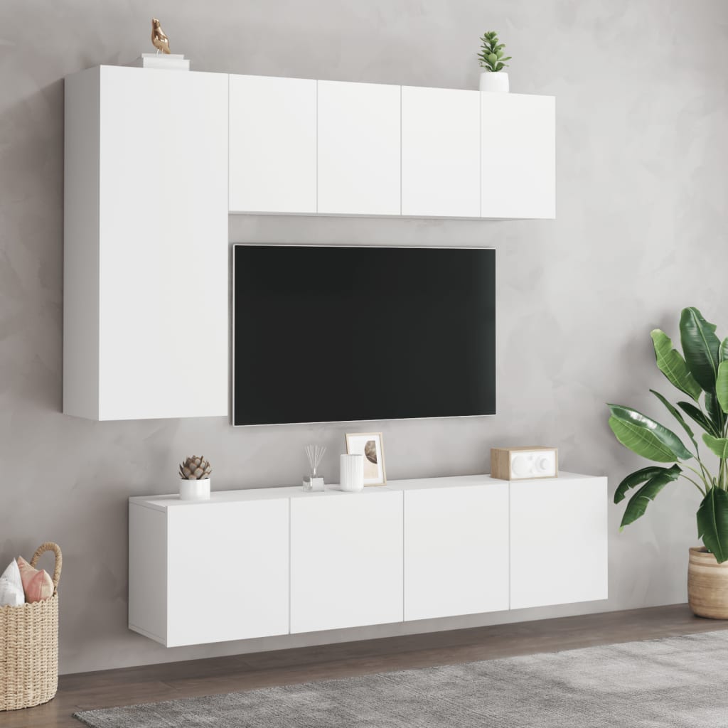 vidaXL Έπιπλο Τοίχου Τηλεόρασης Λευκό 60 x 30 x 41 εκ.