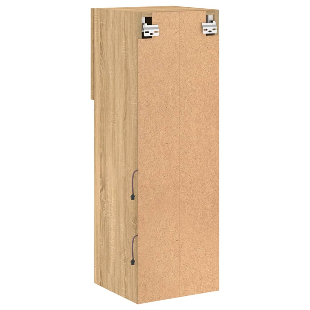 vidaXL Έπιπλο Τηλεόρασης με LED Sonoma Δρυς 30,5x30x90 εκ.