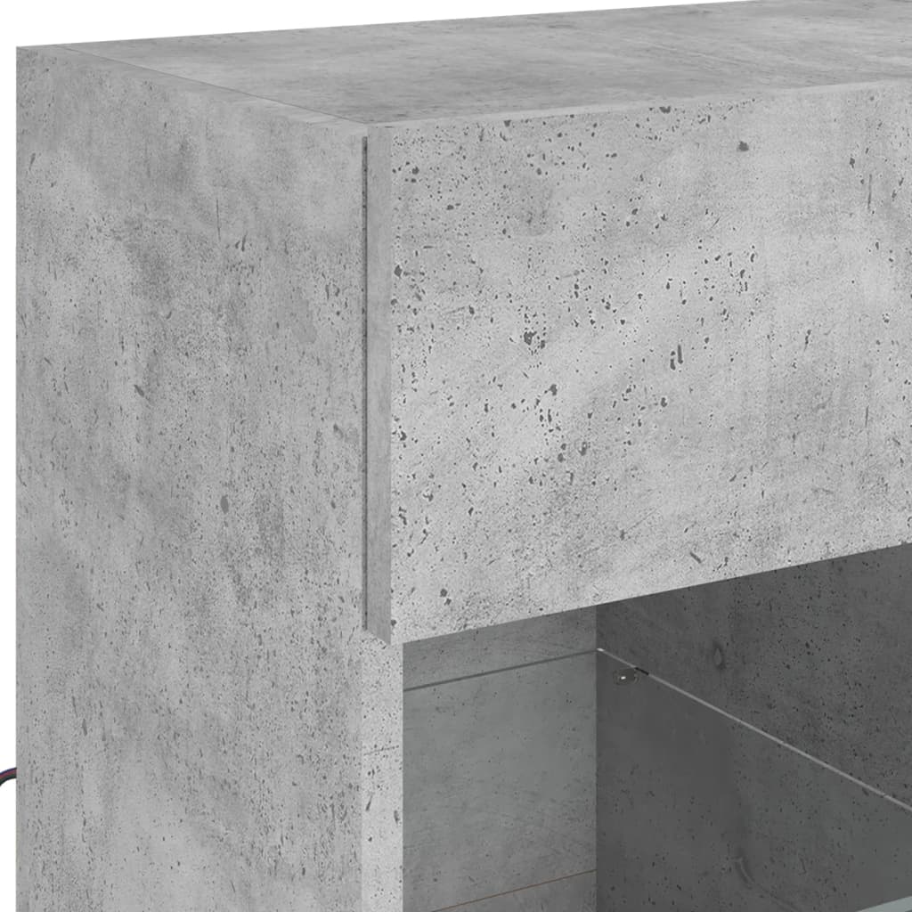 vidaXL Έπιπλο Τηλεόρασης με LED Γκρι Σκυροδέματος 58,5x30x60,5 εκ.