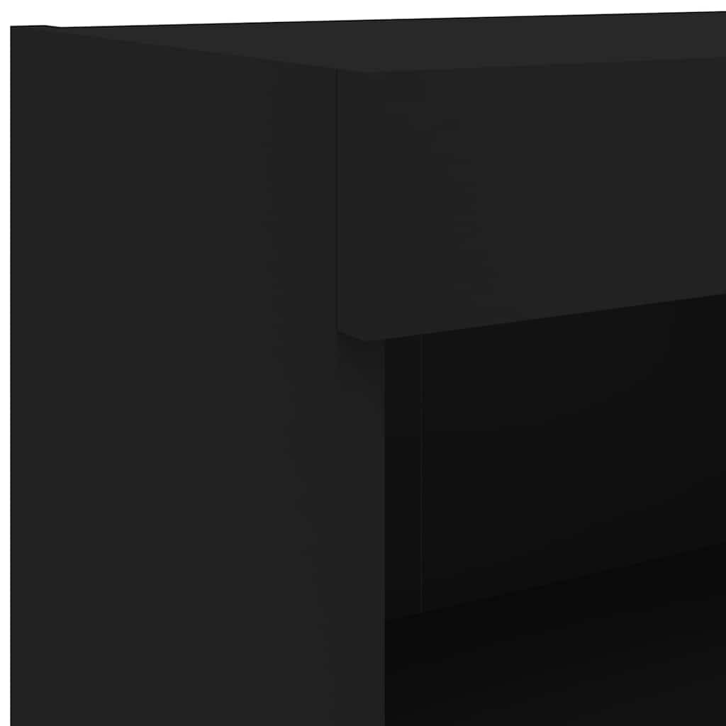 vidaXL Έπιπλο Τηλεόρασης με LED Μαύρο 80 x 30 x 30 εκ.