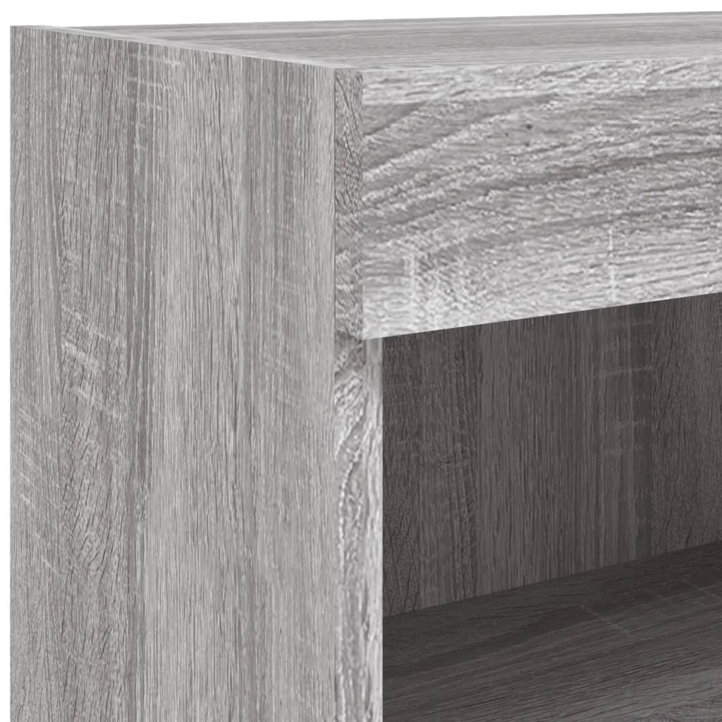 vidaXL Έπιπλα Τηλεόρασης με LED 2 τεμ. Γκρι Sonoma 80 x 30 x 30 εκ.