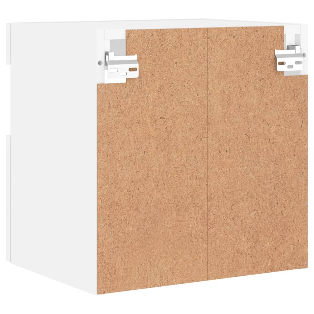 vidaXL Έπιπλο Τοίχου Τηλεόρασης με LED Λευκό 40x30x40 εκ.