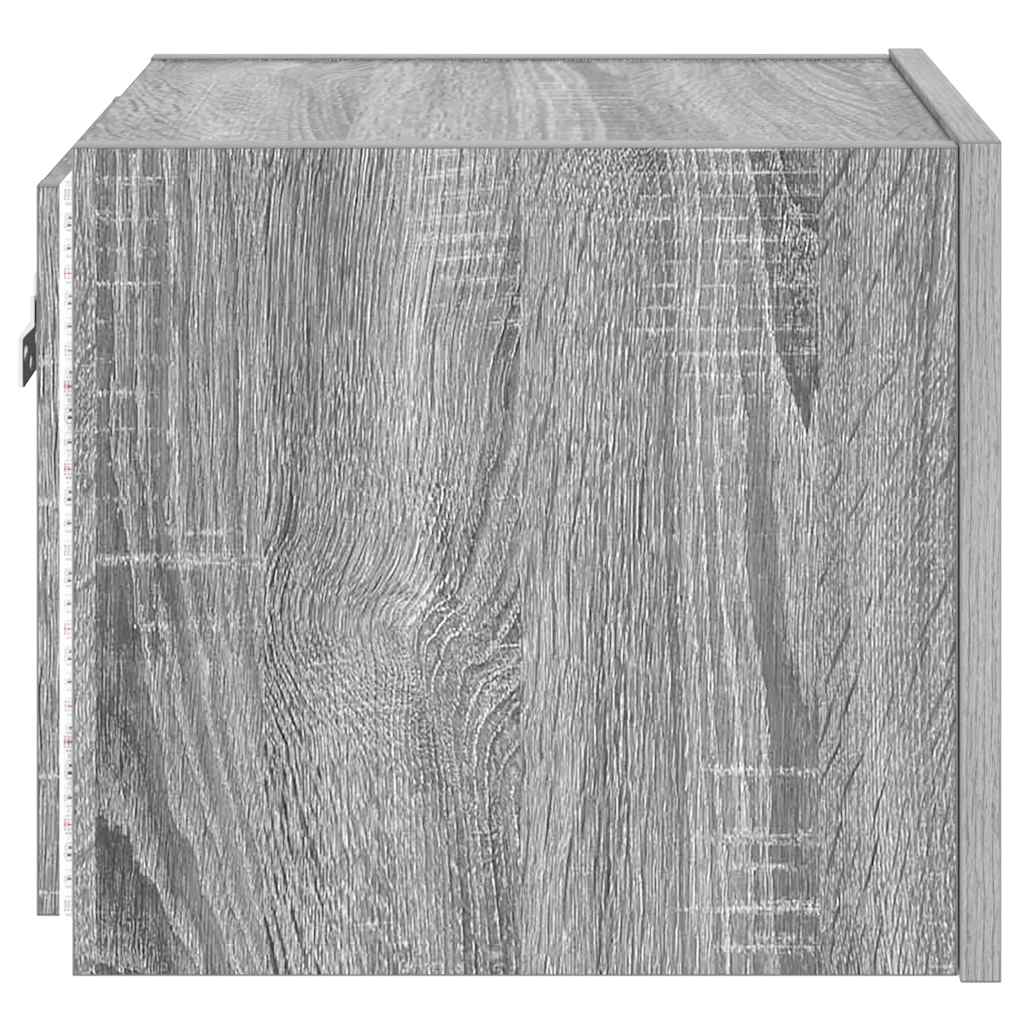 vidaXL Έπιπλα Τοίχου Τηλ. με LED 2 Τεμ. Γκρι Sonoma 30,5x35x30 εκ.