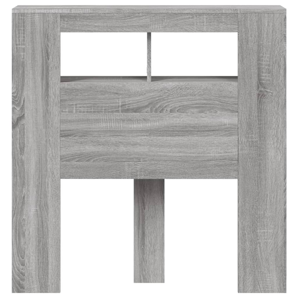 vidaXL Κεφαλάρι Κρεβατιού με LED Γκρι Sonoma 100x18,5x103,5 εκ