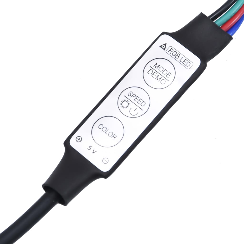 vidaXL Κεφαλάρι Κρεβατιού με LED Μαύρο 180x18,5x103,5 εκ Επεξεργ. Ξύλο