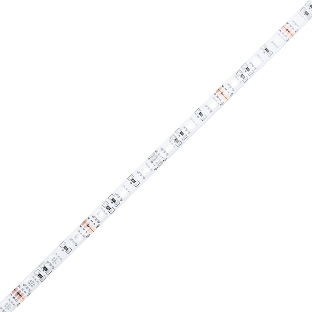 vidaXL Κεφαλάρι Κρεβατιού με LED Μαύρο 200x18,5x103,5 εκ Επεξεργ. Ξύλο