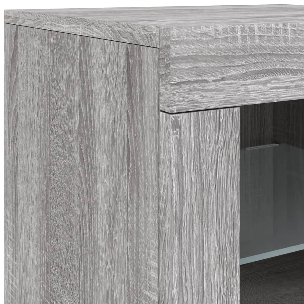 vidaXL Μπουφές με LED Γκρι Sonoma 162x37x67 εκ.