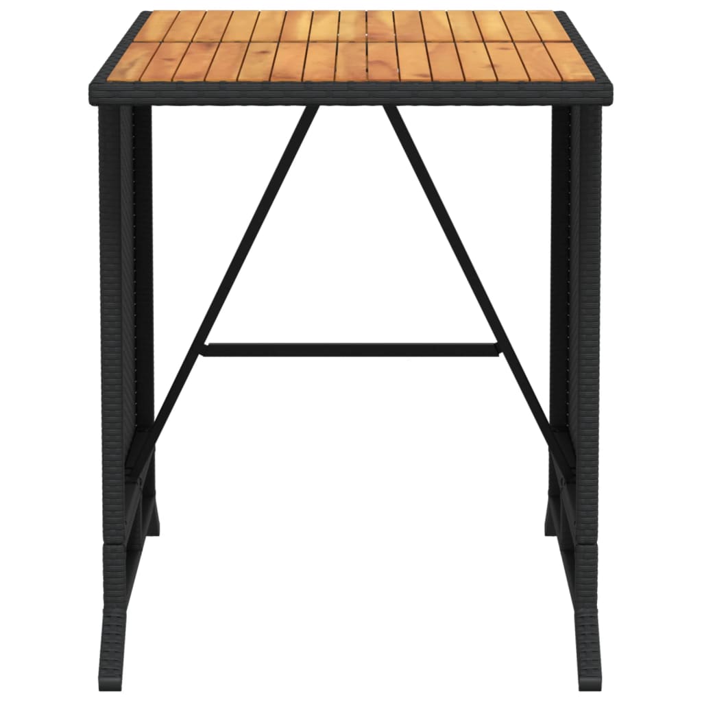 vidaXL Σετ Επίπλων Bistro 3 τεμ. Μαύρο Συνθετ. Ρατάν με Μαξιλάρια