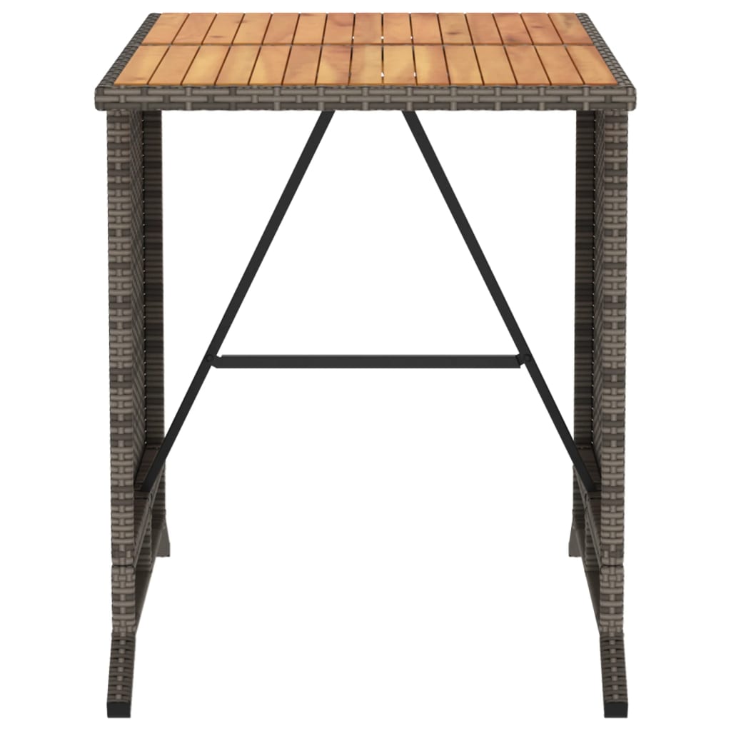 vidaXL Σετ Επίπλων Bistro 3 τεμ Γκρι Συνθετικό Ρατάν με Μαξιλάρια