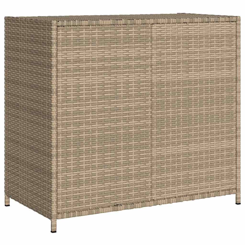 vidaXL Ντουλάπι Αποθήκευσης Κήπου Beige 83x45x76 εκ. Συνθετικό Ρατάν