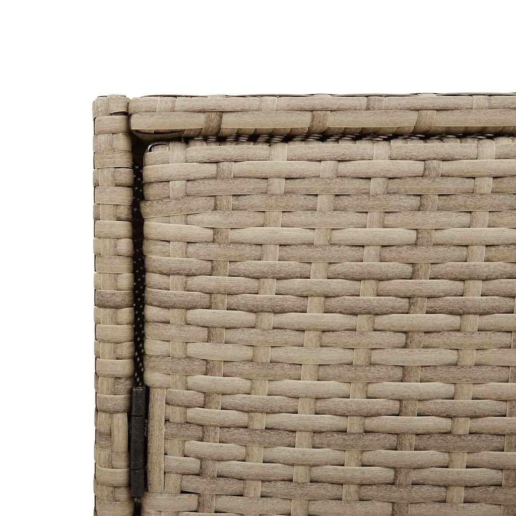 vidaXL Ντουλάπι Αποθήκευσης Κήπου Beige 83x45x76 εκ. Συνθετικό Ρατάν