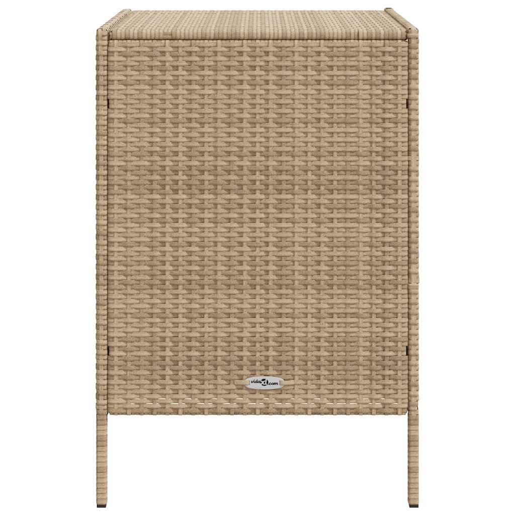 vidaXL Ντουλάπι Αποθήκευσης Κήπου Beige 55x59x80 εκ. Συνθετικό Ρατάν