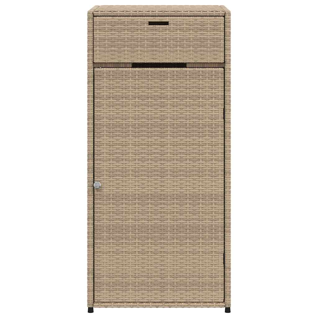 vidaXL Ντουλάπι Αποθήκευσης Κήπου Beige 55x55x111 εκ. Συνθετικό Ρατάν